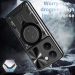 Custodia per telefono con supporto magnetico e camshield scorrevole per Realme