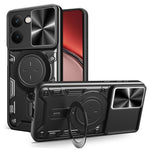 Custodia per telefono con supporto magnetico e camshield scorrevole per Realme
