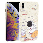 Custodia TPU Astronauta per iPhone XS, X, XR, 8 Plus