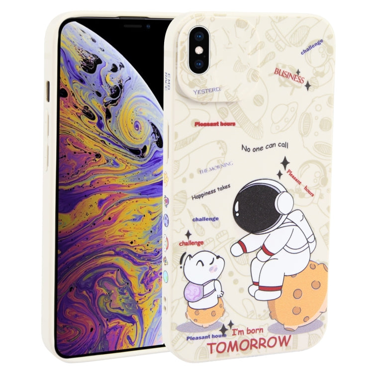 Custodia TPU Astronauta per iPhone XS, X, XR, 8 Plus