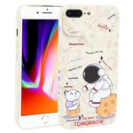 Custodia TPU Astronauta per iPhone XS, X, XR, 8 Plus
