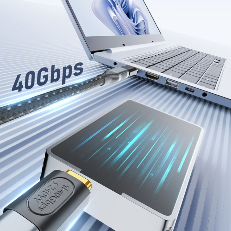 Adattatore USB-C 40 Gbps 240W con piegatura laterale