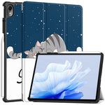 Custodia per tablet in pelle intelligente con supporto a 3 pieghe dipinto da Custer, For Huawei Matepad Air