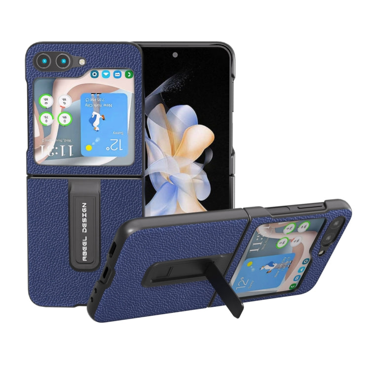 Custodia in vera pelle con bordo nero per Samsung Galaxy Z Flip4