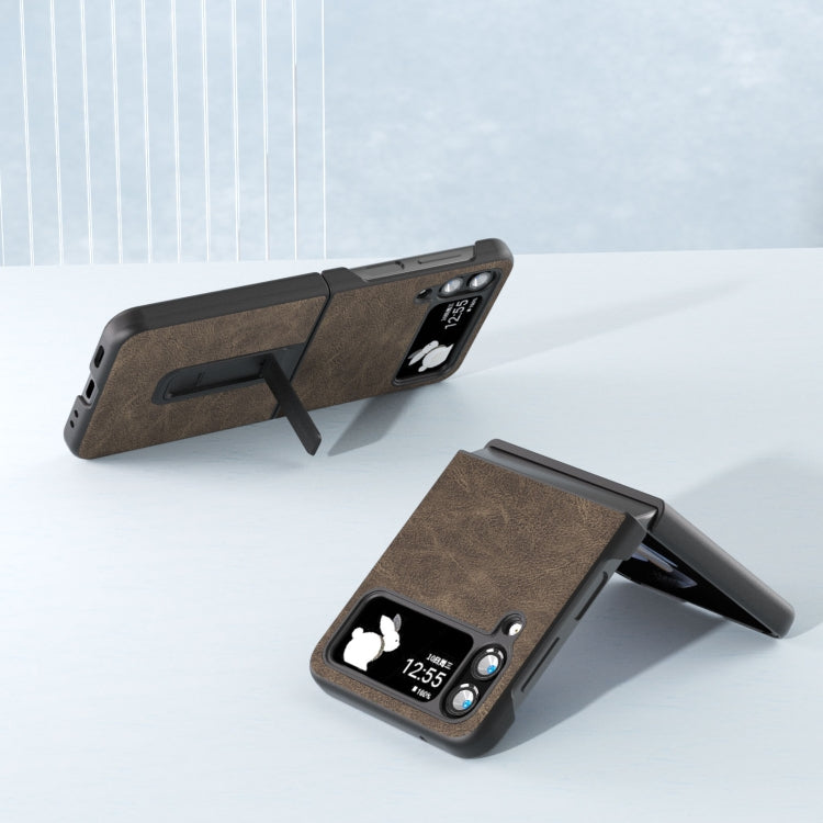 Custodia PU con texture Litchi per Samsung Galaxy Z Flip4