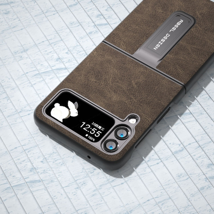 Custodia PU con texture Litchi per Samsung Galaxy Z Flip4