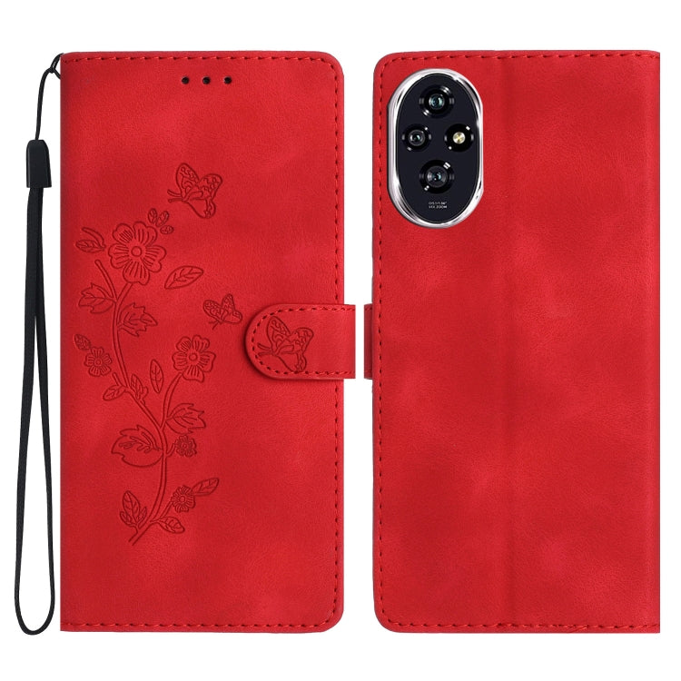 Custodia per telefono in pelle con motivo a farfalla in rilievo, For Honor X5b Plus, For Honor X5b, For Honor 200, For Honor 200 Pro