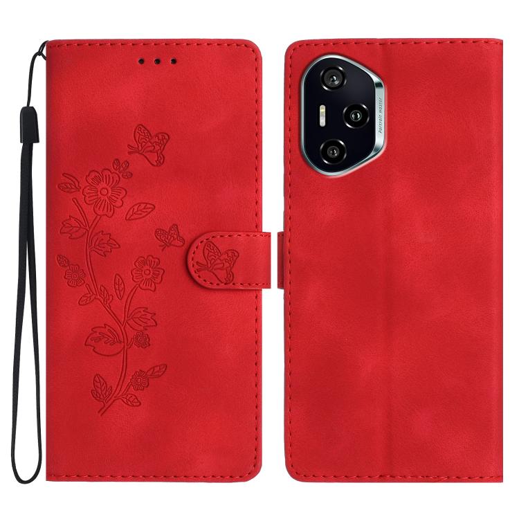 Custodia per telefono in pelle con motivo a farfalla in rilievo, For Honor 400 Global 156.5mm, For Honor X9c, For Honor Magic7 Pro, For Honor Magic7