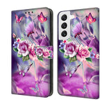 Custodia portafoglio in pelle per Samsung Galaxy S22