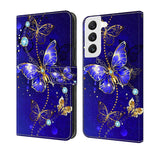 Custodia portafoglio in pelle per Samsung Galaxy S22