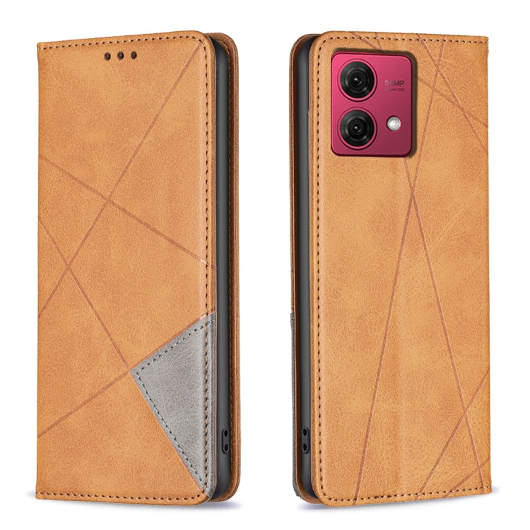 Custodia per telefono in pelle magnetica con trama a rombo, For Motorola Moto G24 / E14 / G04, For Motorola Moto G34 5G, For Motorola Moto G84 5G, For Motorola Moto G54 5G EU Edition