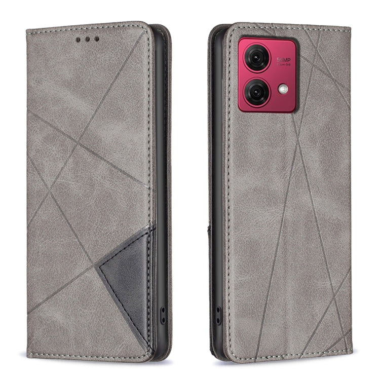 Custodia per telefono in pelle magnetica con trama a rombo, For Motorola Moto G24 / E14 / G04, For Motorola Moto G34 5G, For Motorola Moto G84 5G, For Motorola Moto G54 5G EU Edition