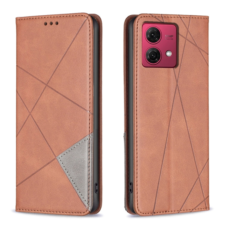 Custodia per telefono in pelle magnetica con trama a rombo, For Motorola Moto G24 / E14 / G04, For Motorola Moto G34 5G, For Motorola Moto G84 5G, For Motorola Moto G54 5G EU Edition