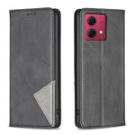 Custodia per telefono in pelle magnetica con trama a rombo, For Motorola Moto G24 / E14 / G04, For Motorola Moto G34 5G, For Motorola Moto G84 5G, For Motorola Moto G54 5G EU Edition