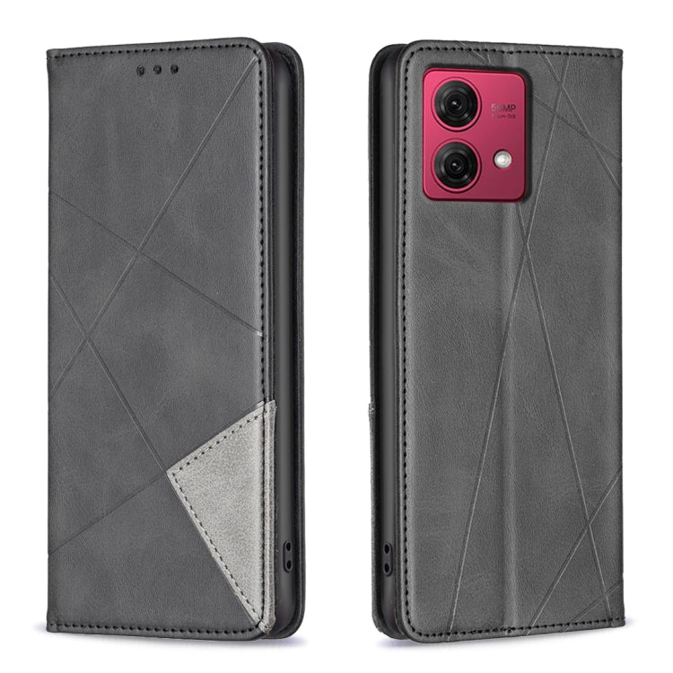 Custodia per telefono in pelle magnetica con trama a rombo, For Motorola Moto G24 / E14 / G04, For Motorola Moto G34 5G, For Motorola Moto G84 5G, For Motorola Moto G54 5G EU Edition