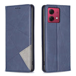 Custodia per telefono in pelle magnetica con trama a rombo, For Motorola Moto G24 / E14 / G04, For Motorola Moto G34 5G, For Motorola Moto G84 5G, For Motorola Moto G54 5G EU Edition