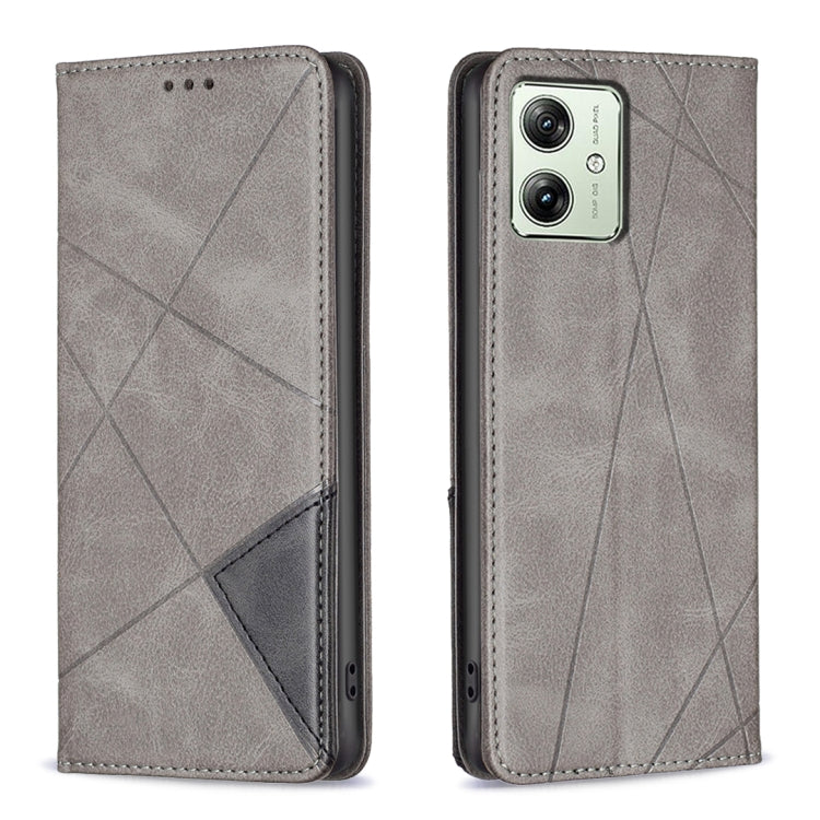 Custodia per telefono in pelle magnetica con trama a rombo, For Motorola Moto G24 / E14 / G04, For Motorola Moto G34 5G, For Motorola Moto G84 5G, For Motorola Moto G54 5G EU Edition
