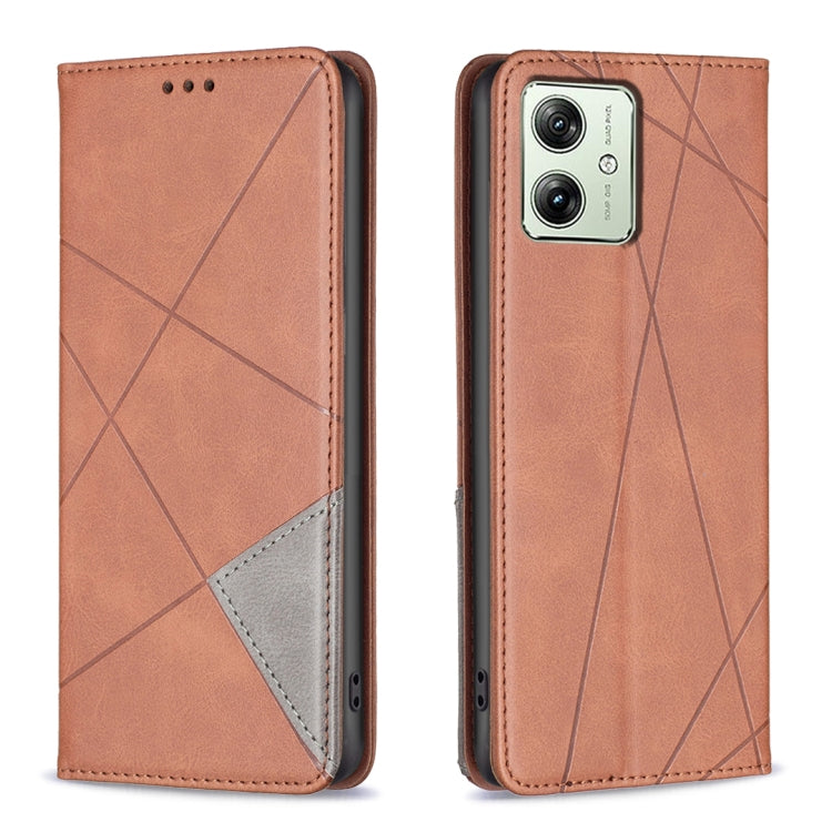 Custodia per telefono in pelle magnetica con trama a rombo, For Motorola Moto G24 / E14 / G04, For Motorola Moto G34 5G, For Motorola Moto G84 5G, For Motorola Moto G54 5G EU Edition