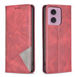 Custodia per telefono in pelle magnetica con trama a rombo, For Motorola Moto G24 / E14 / G04, For Motorola Moto G34 5G, For Motorola Moto G84 5G, For Motorola Moto G54 5G EU Edition