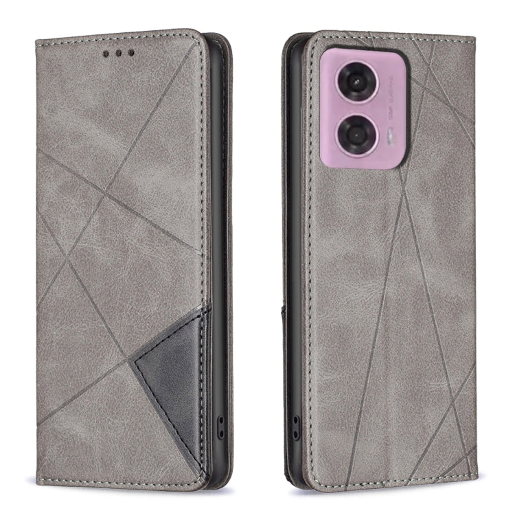 Custodia per telefono in pelle magnetica con trama a rombo, For Motorola Moto G24 / E14 / G04, For Motorola Moto G34 5G, For Motorola Moto G84 5G, For Motorola Moto G54 5G EU Edition