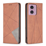 Custodia per telefono in pelle magnetica con trama a rombo, For Motorola Moto G24 / E14 / G04, For Motorola Moto G34 5G, For Motorola Moto G84 5G, For Motorola Moto G54 5G EU Edition