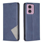 Custodia per telefono in pelle magnetica con trama a rombo, For Motorola Moto G24 / E14 / G04, For Motorola Moto G34 5G, For Motorola Moto G84 5G, For Motorola Moto G54 5G EU Edition