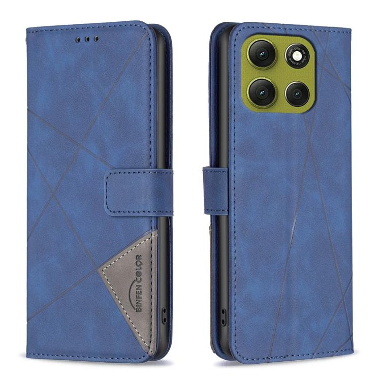 Custodia per telefono in pelle con struttura a rombo con fibbia magnetica, For Motorola Moto G Max/G87/G77/G67 5G, For Motorola Moto G37/G37 Power 5G, For Motorola Edge 70 Fusion 5G, For Motorola Moto G86 5G