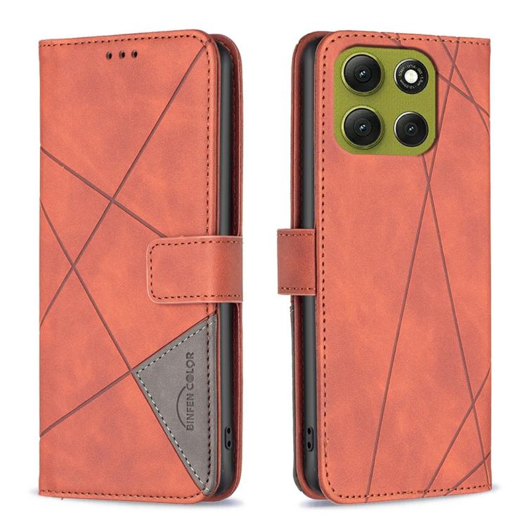 Custodia per telefono in pelle con struttura a rombo con fibbia magnetica, For Motorola Moto G Max/G87/G77/G67 5G, For Motorola Moto G37/G37 Power 5G, For Motorola Edge 70 Fusion 5G, For Motorola Moto G86 5G
