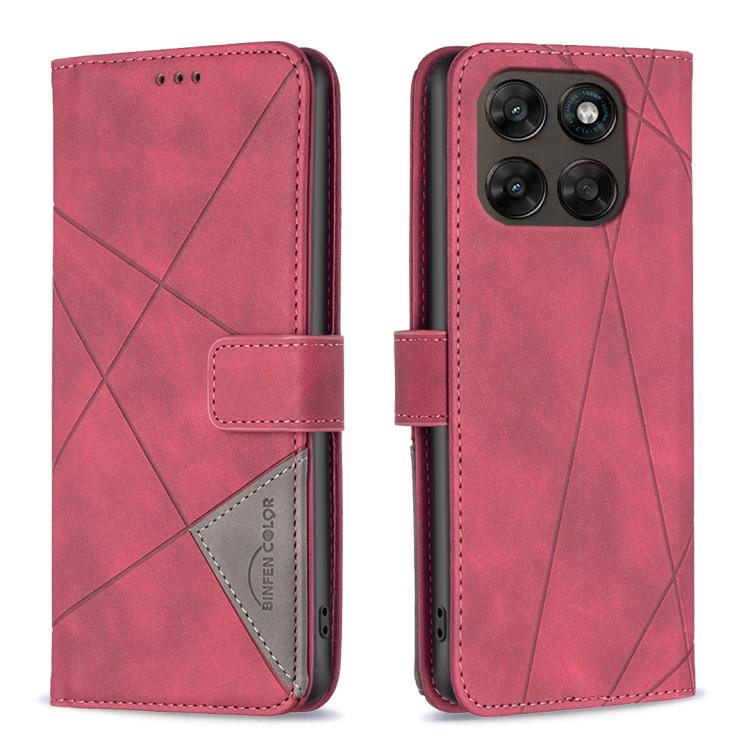 Custodia per telefono in pelle con struttura a rombo con fibbia magnetica, For Motorola Moto G Max/G87/G77/G67 5G, For Motorola Moto G37/G37 Power 5G, For Motorola Edge 70 Fusion 5G, For Motorola Moto G86 5G