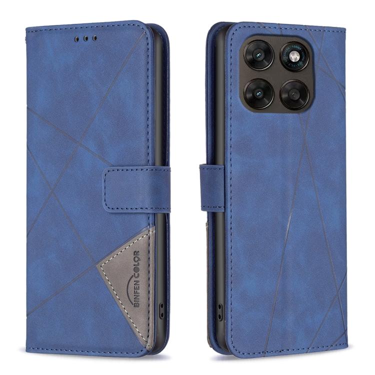 Custodia per telefono in pelle con struttura a rombo con fibbia magnetica, For Motorola Moto G Max/G87/G77/G67 5G, For Motorola Moto G37/G37 Power 5G, For Motorola Edge 70 Fusion 5G, For Motorola Moto G86 5G