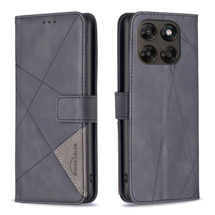 Custodia per telefono in pelle con struttura a rombo con fibbia magnetica, For Motorola Moto G Max/G87/G77/G67 5G, For Motorola Moto G37/G37 Power 5G, For Motorola Edge 70 Fusion 5G, For Motorola Moto G86 5G