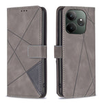 Custodia in pelle con struttura a rombo e fibbia magnetica per Realme 13 Pro 5G