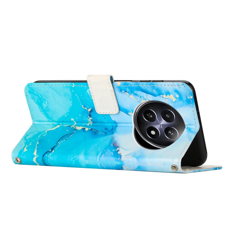 Custodia in pelle con motivo marmo per Realme 12 e 13