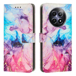 Custodia in pelle con motivo marmo per Realme 12 e 13