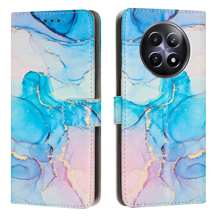 Custodia in pelle con motivo marmo per Realme 12 e 13