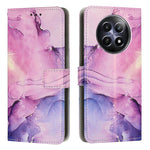 Custodia in pelle con motivo marmo per Realme 12 e 13
