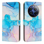 Custodia in pelle marmo per Realme 12 4G e 12 Pro