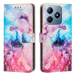 Custodia in pelle con motivo marmo per Realme 12 e 13