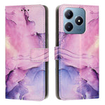 Custodia in pelle con motivo marmo per Realme 12 e 13