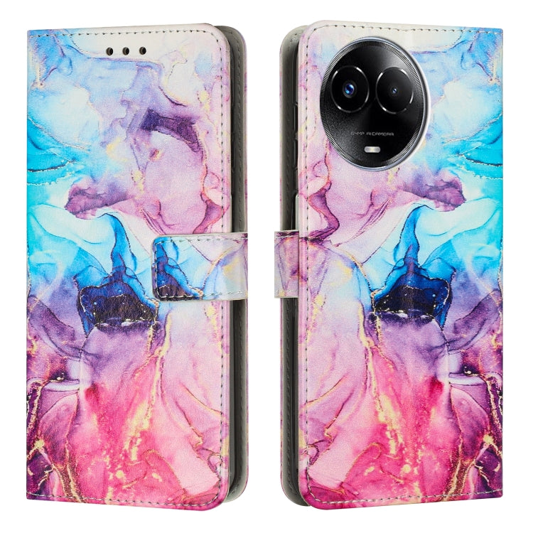 Custodia in pelle marmo per Realme 12 4G e 12 Pro