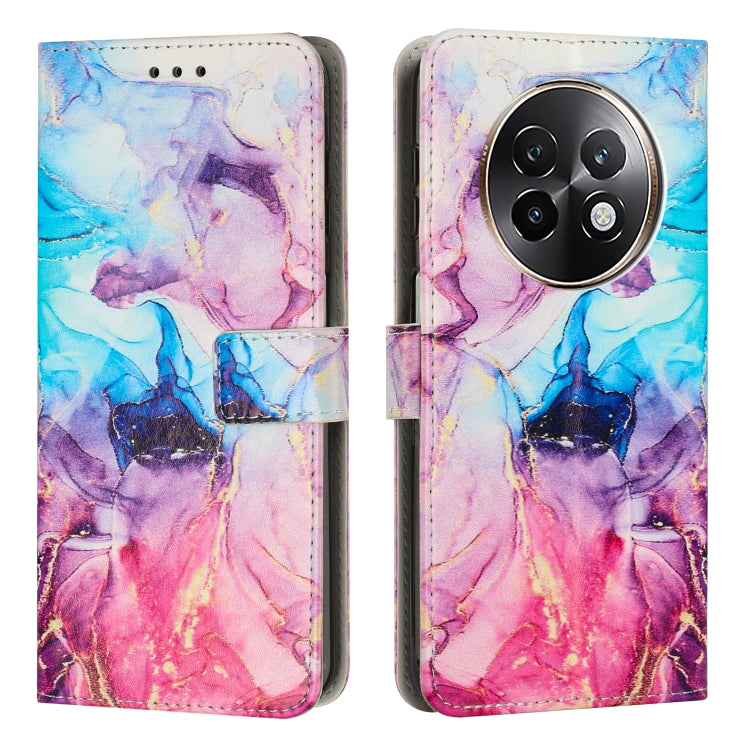 Custodia in pelle con motivo marmo per Realme 12 e 13