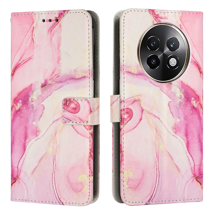 Custodia in pelle con motivo marmo per Realme 12 e 13