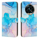 Custodia in pelle con motivo marmo per Realme 12 e 13