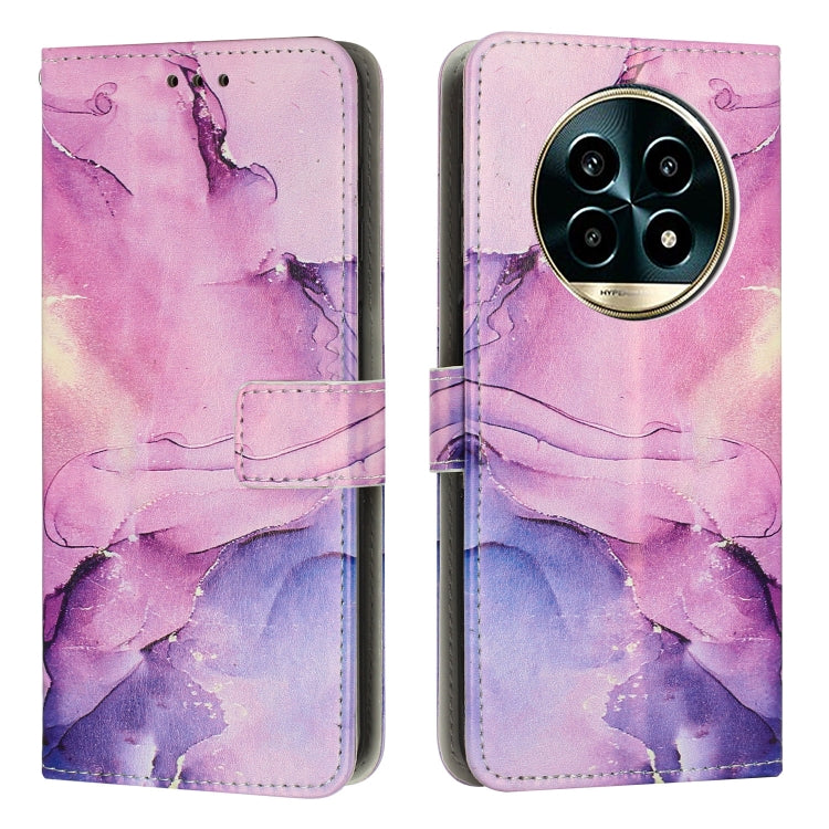 Custodia in pelle con motivo marmo per Realme 12 e 13