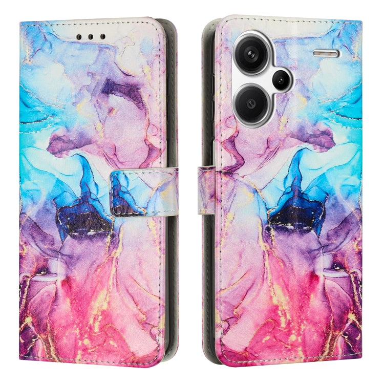 Custodia portafoglio in pelle con motivo marmo per Redmi Note 13