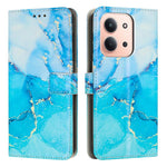 Custodia portafoglio in pelle con motivo marmo per Redmi 15 5G