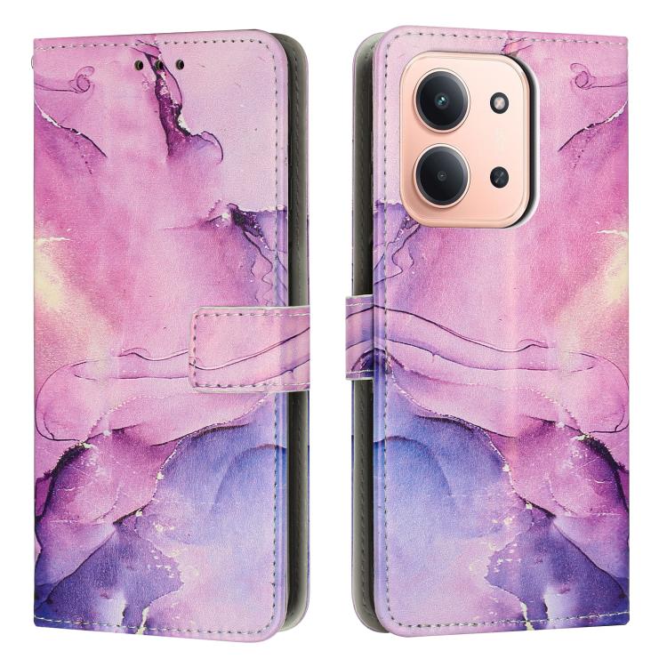 Custodia portafoglio in pelle con motivo marmo per Redmi 15 5G