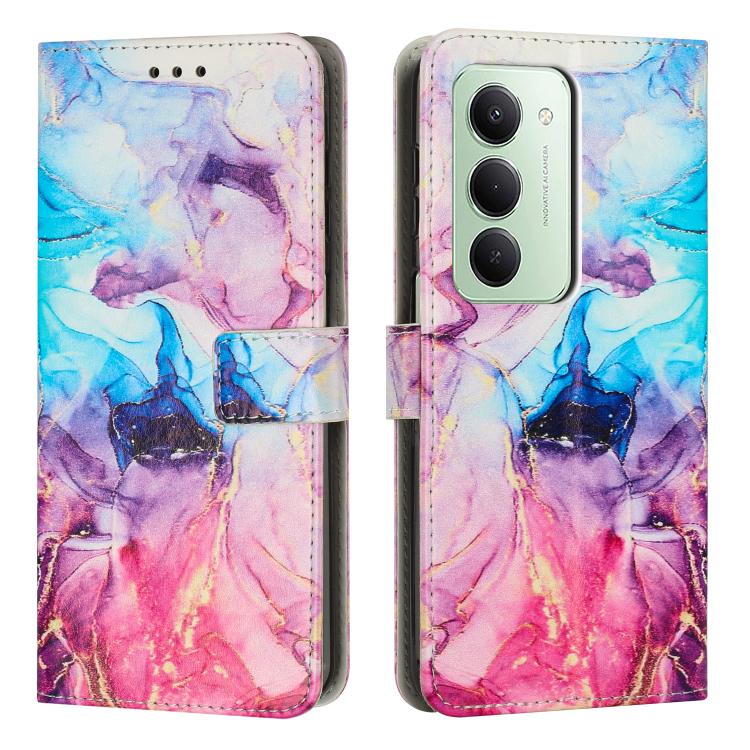 Custodia portafoglio in pelle con motivo marmo per Redmi 15 5G