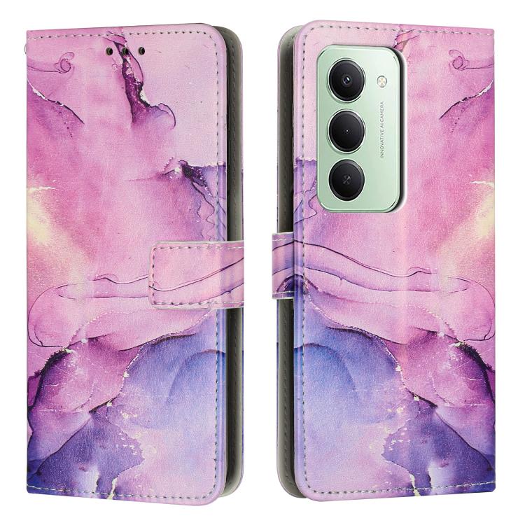 Custodia portafoglio in pelle con motivo marmo per Redmi 15 5G
