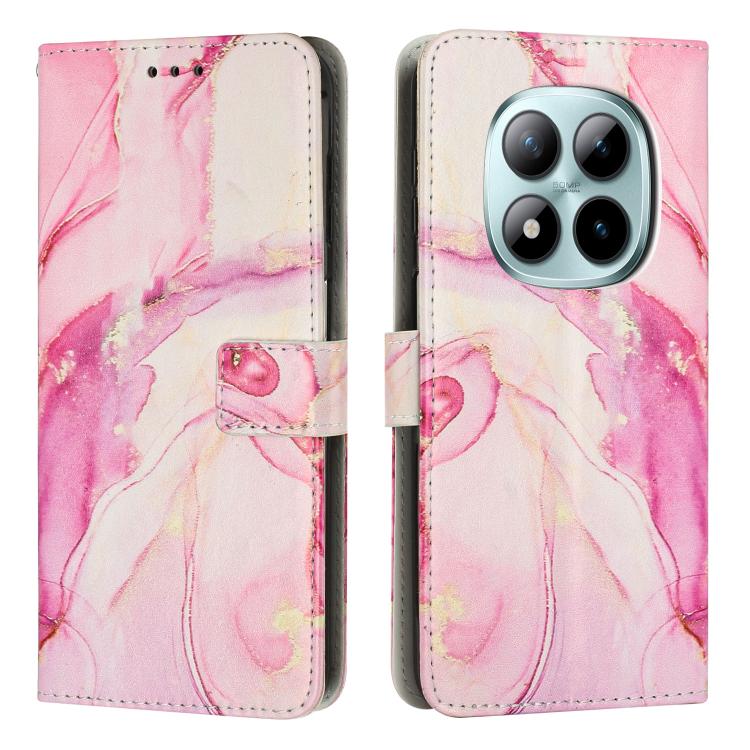 Custodia portafoglio in pelle con motivo marmo per Redmi 15 5G